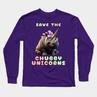 Save The Chubby Unicorns Long Sleeve T-Shirt